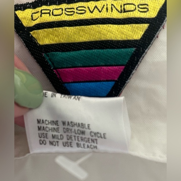 Vintage Crosswinds White Windbreaker Jacket Size Small Y2K - Picture 4 of 6